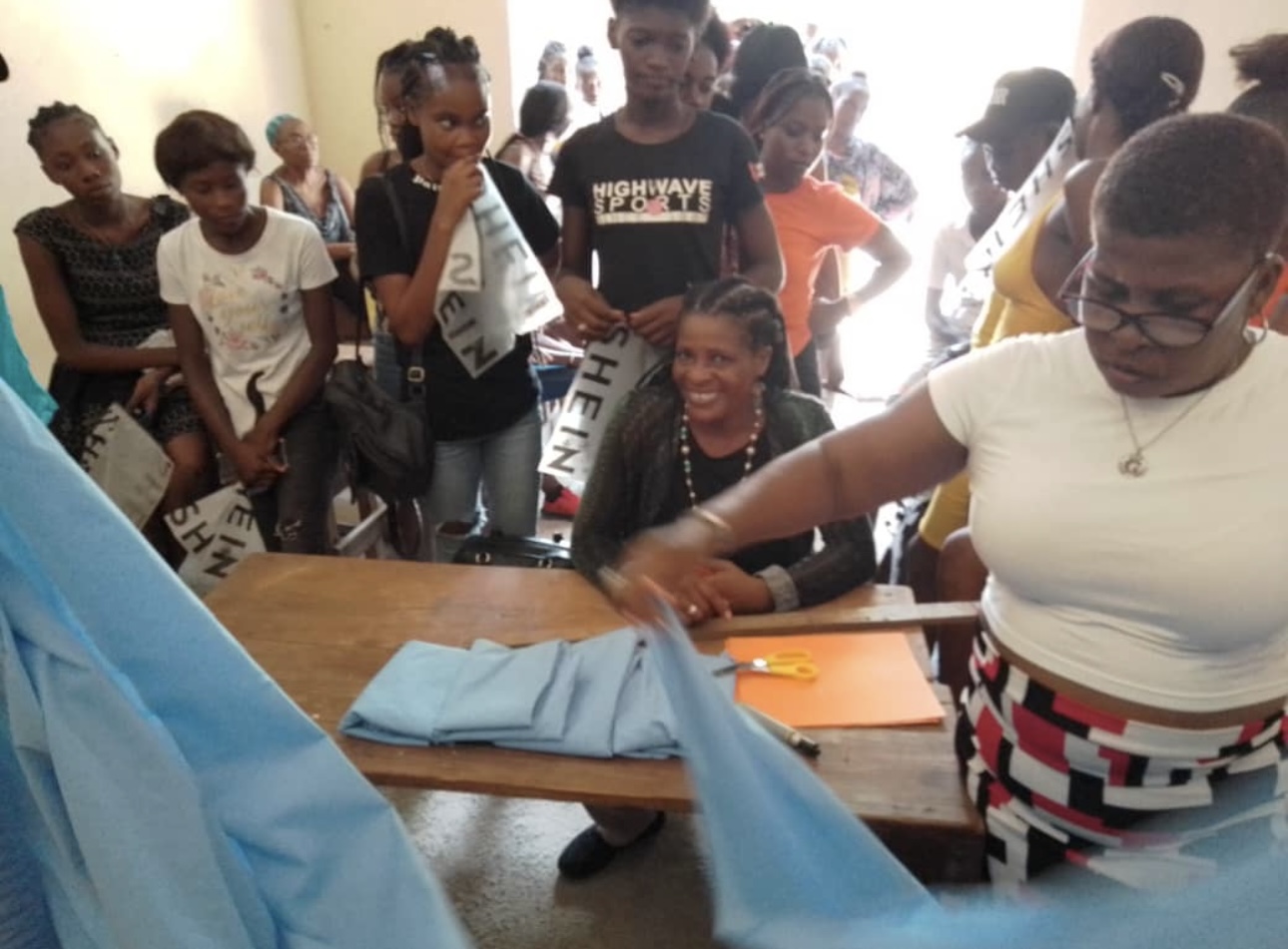 Students gathered during a school support activity